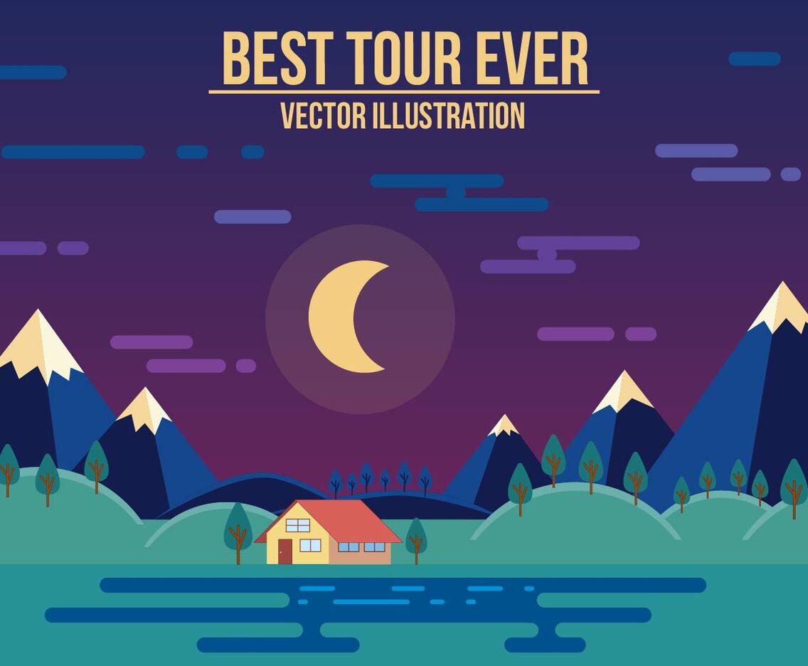 Free Best Tour Ever Vector Illustration