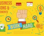 Free Work Hard Vector Illustration