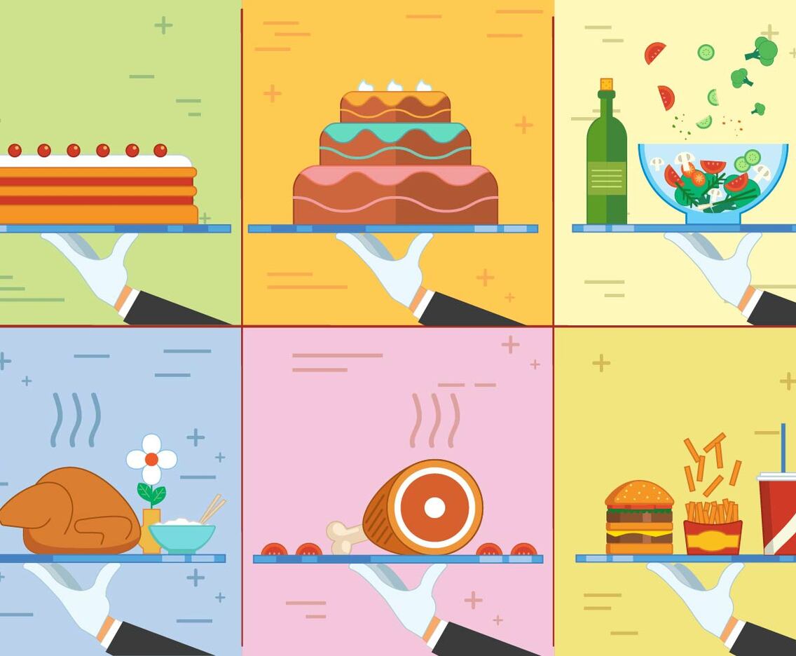 Free Flat Design Vector  Food