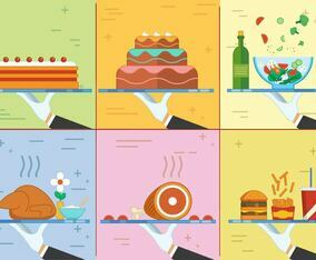 Free Flat Design Vector Food