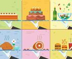 Free Flat Design Vector  Food
