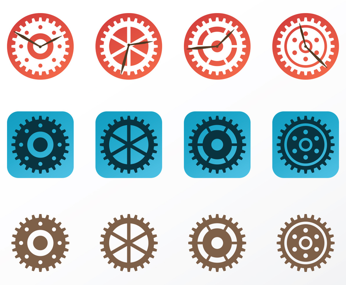 Clock Parts Vectors