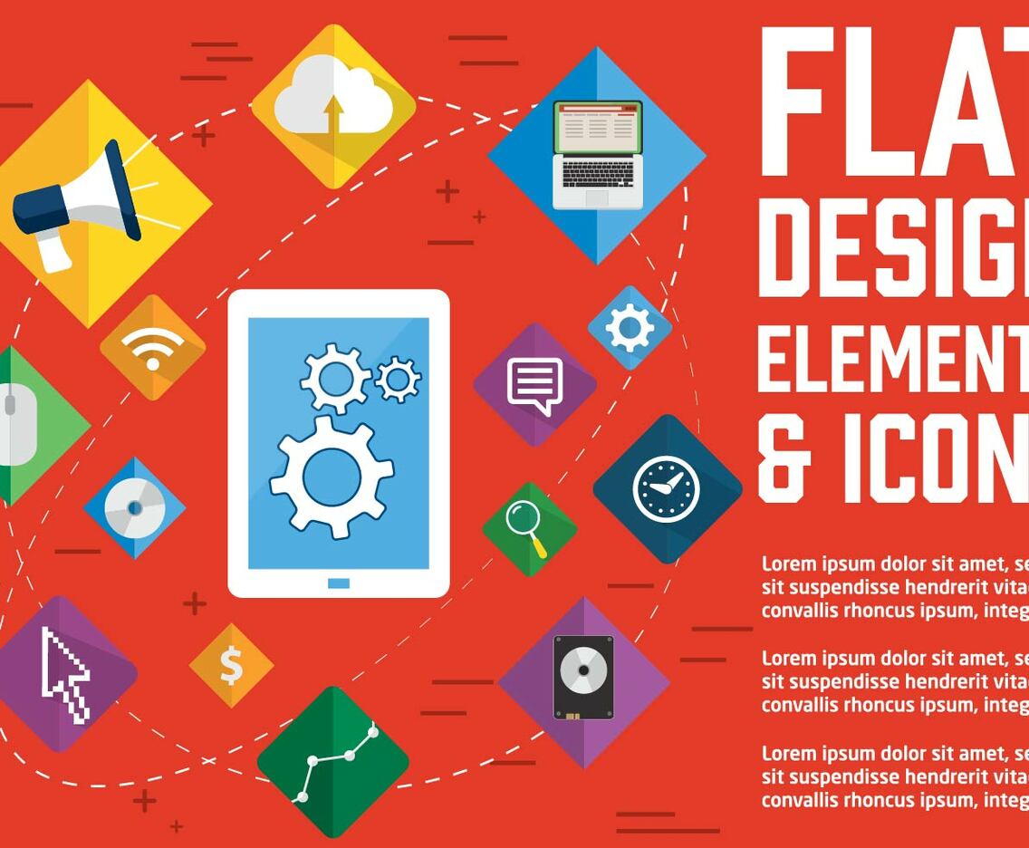 Free Flat Design Vector  Icons
