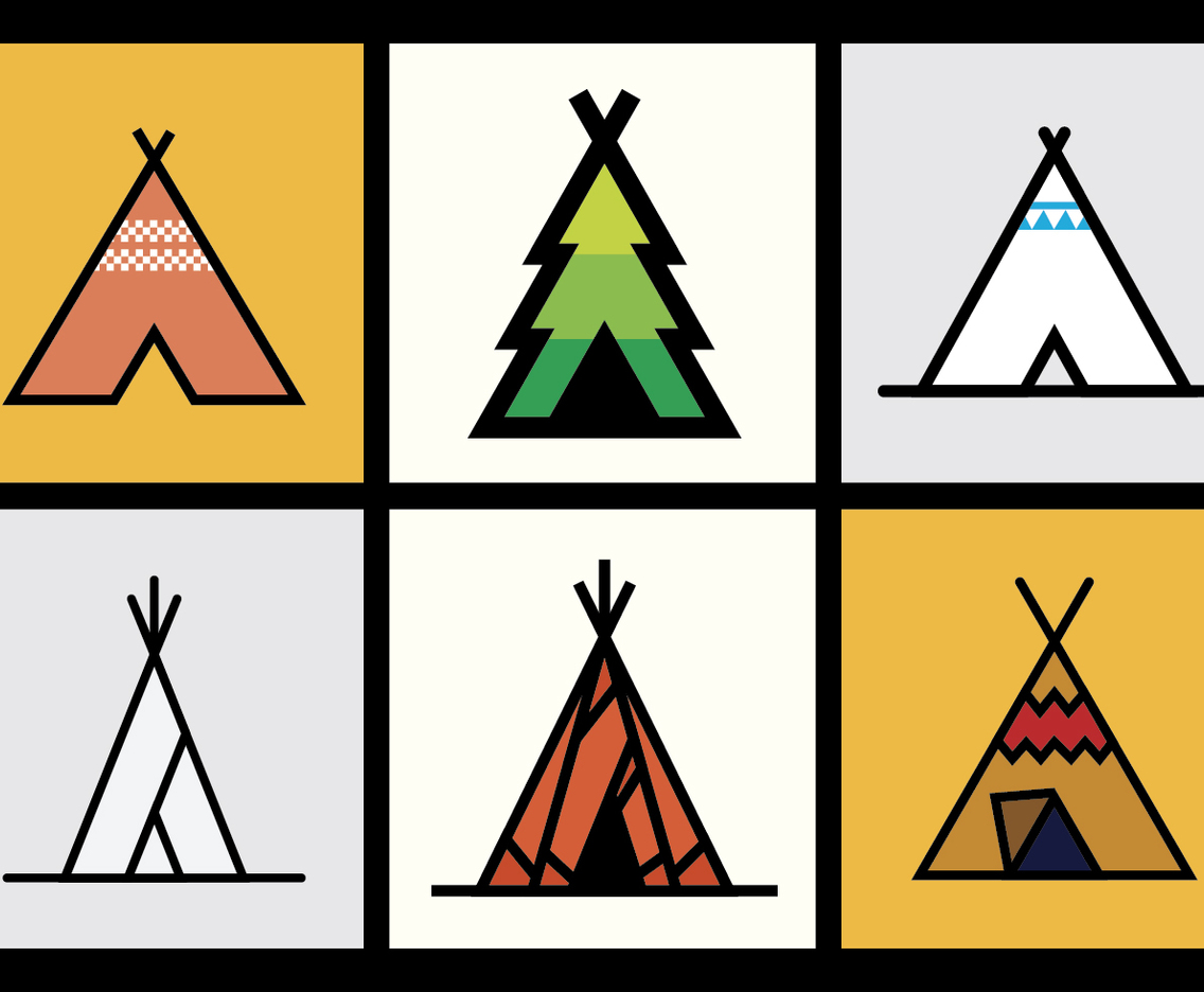 Tipi vector illustrations 1
