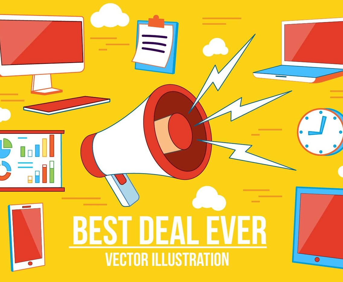 Free Best Deal Vector  Illustration