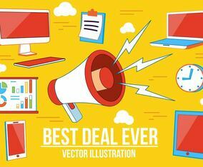 Free Best Deal Vector  Illustration
