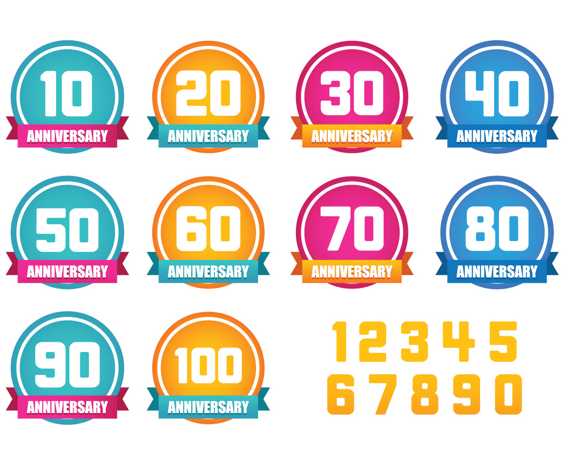 Anniversary Label Vector