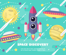 Free Space Discovery Vector Illustration
