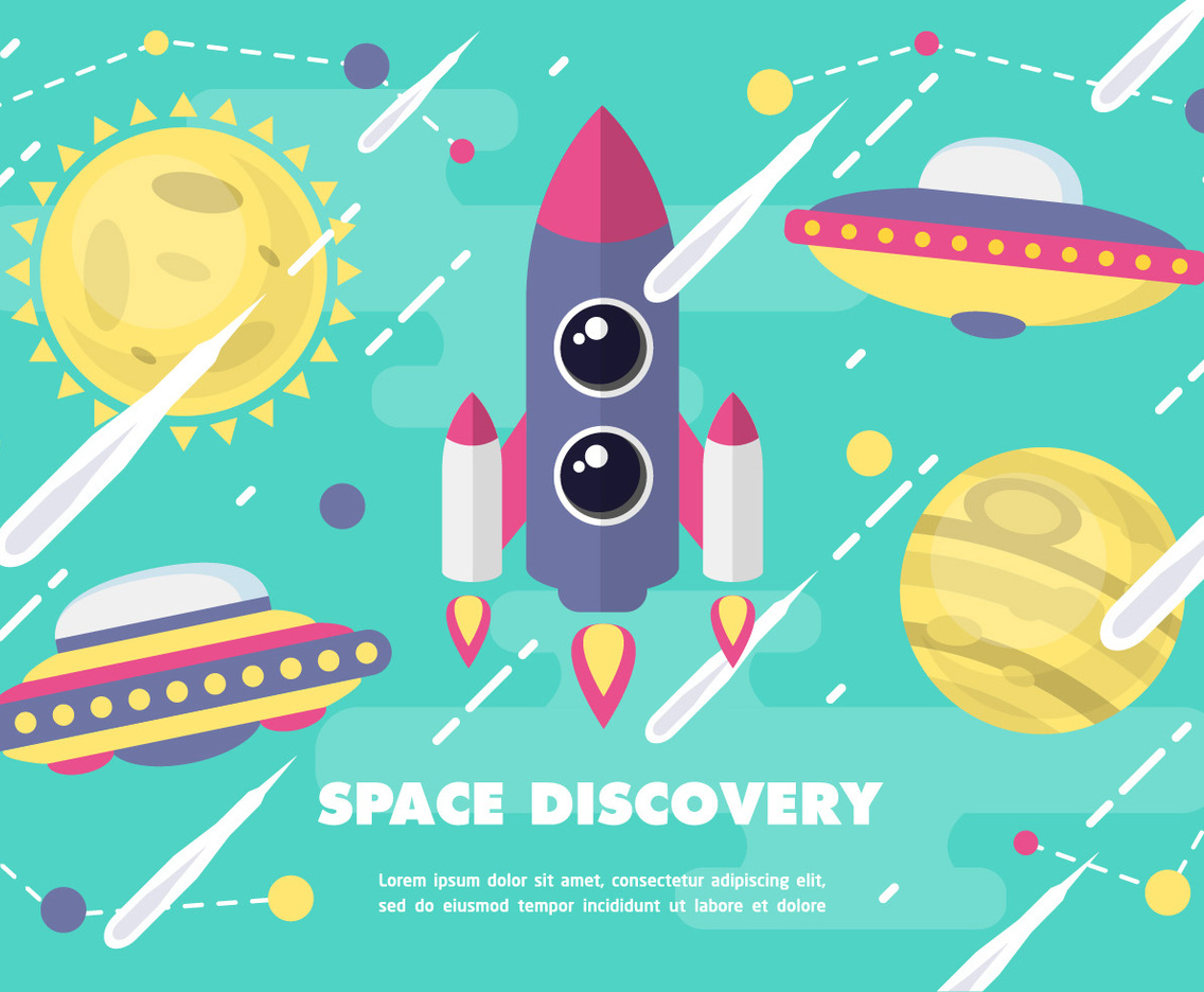Free Space Discovery Vector Illustration