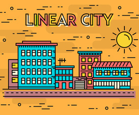 Free Linear City Vector Illustration