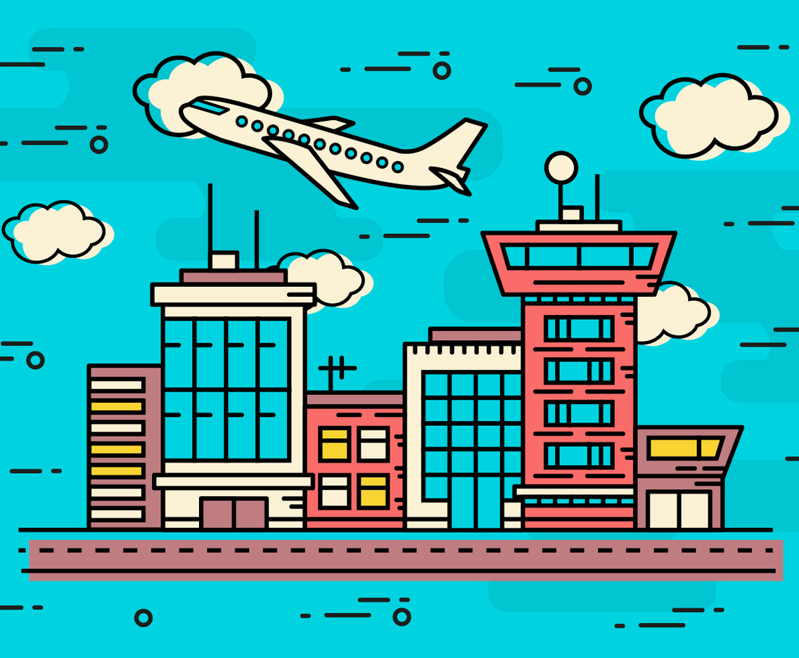 Free Linear Airport Vector