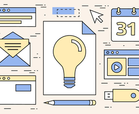 Free Vector Colorful Line Art