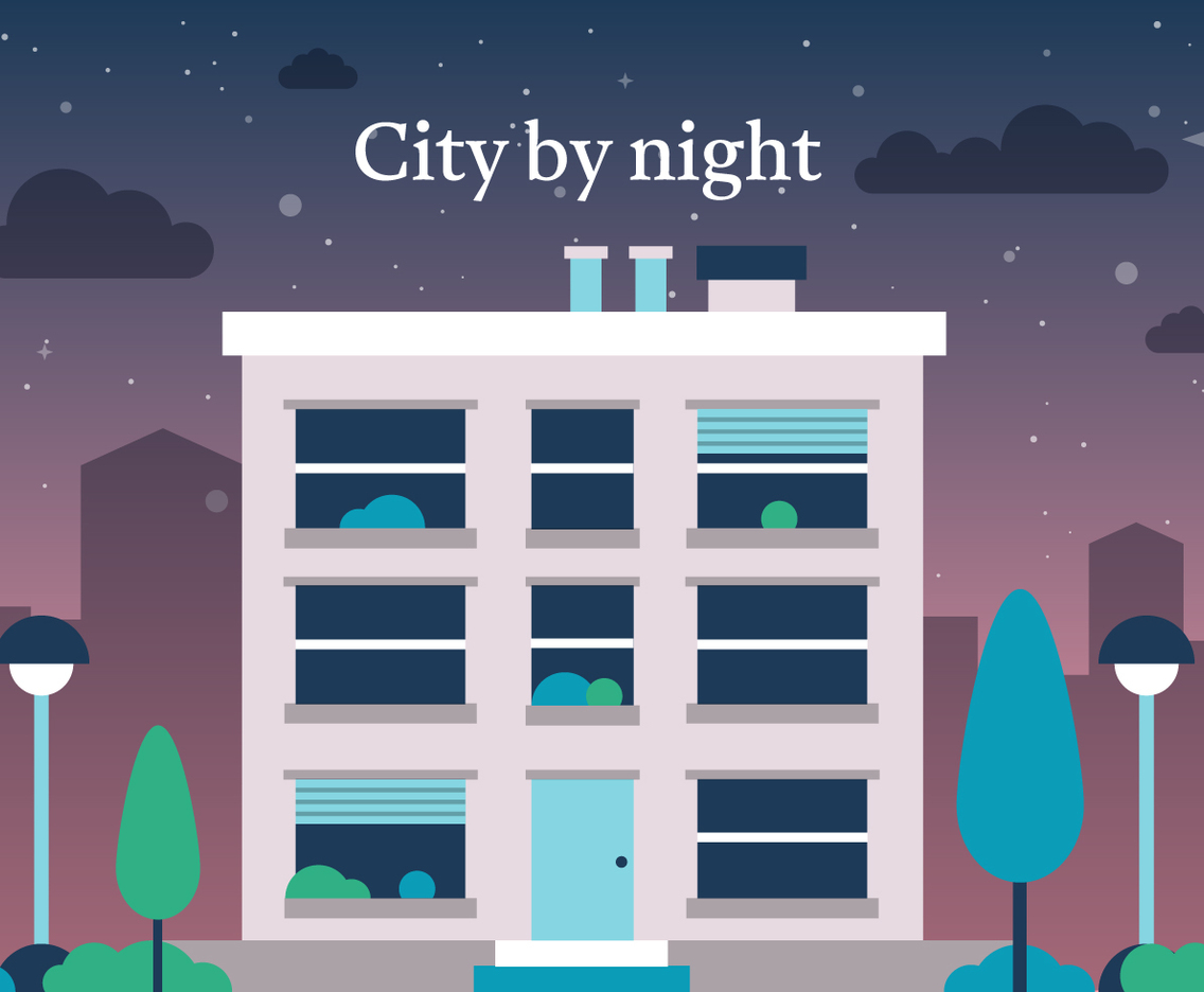 Free Vector City by Night