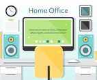 Free Vector Home Office Illustration