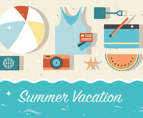 Free Summer Vacation Vector Background