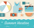 Free Summer Vacation Vector Background