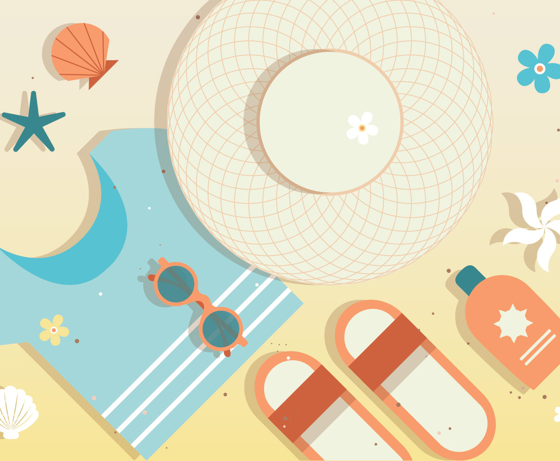 Free Vector Summer Beach Background