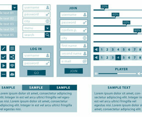 Monochromatic And Minimalist Web Kit