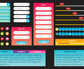 Colorful And Minimalist Web Kit