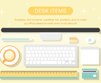 Free Desk Items Vector Illustration
