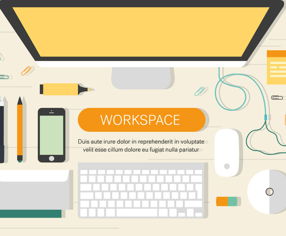 Free Work Space Vector Illiustration