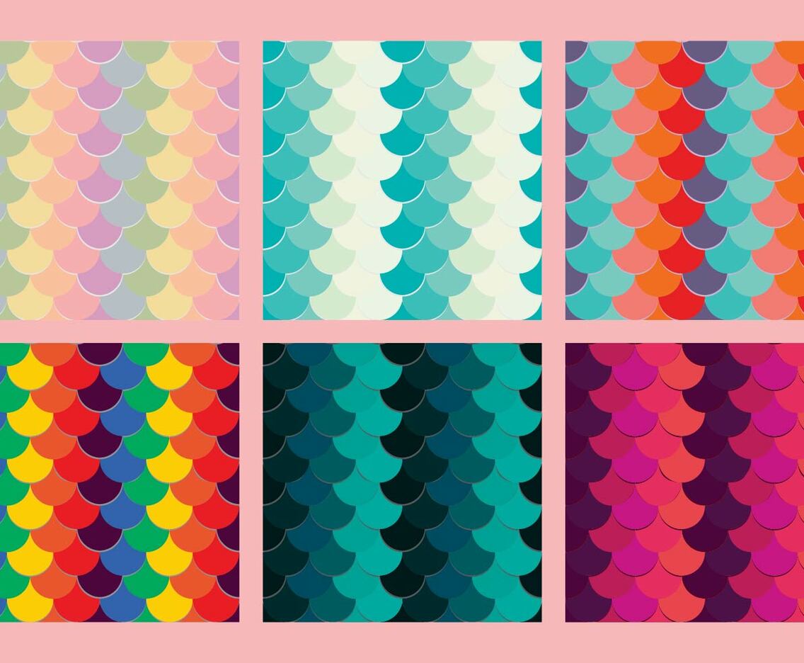 Free Fish Scales Vector Pattern 5