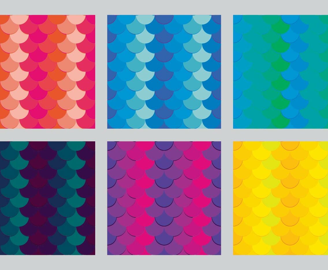 Free Fish Scales Vector Pattern 4