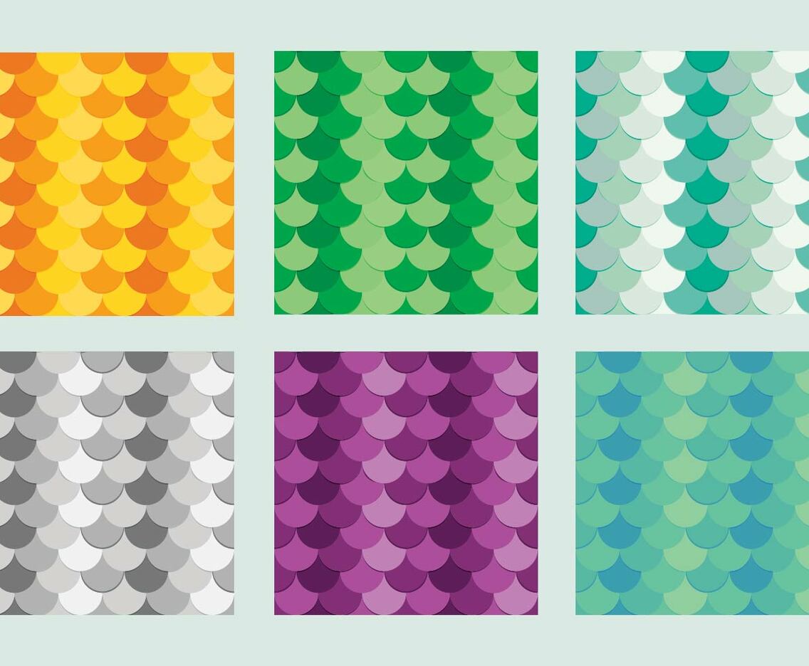 Free Fish Scales Vector Pattern 3