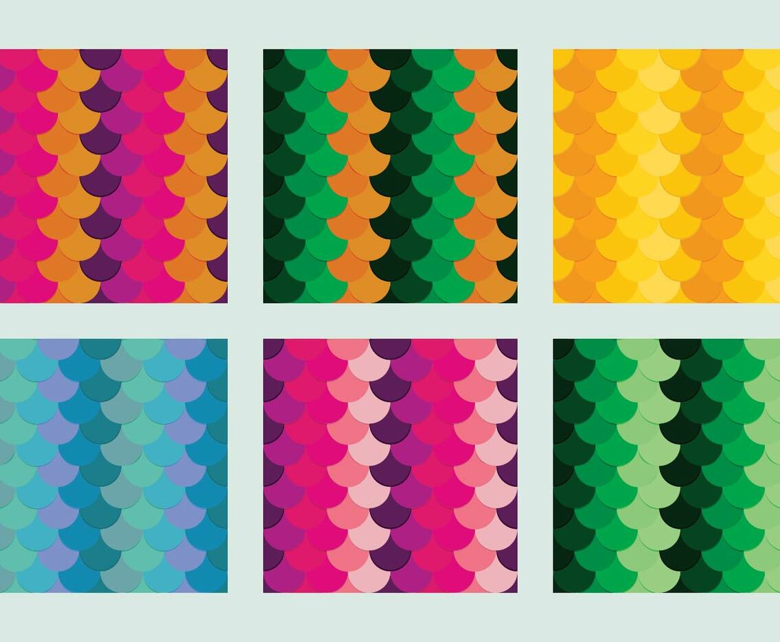 Free Fish Scales Vector Pattern 2