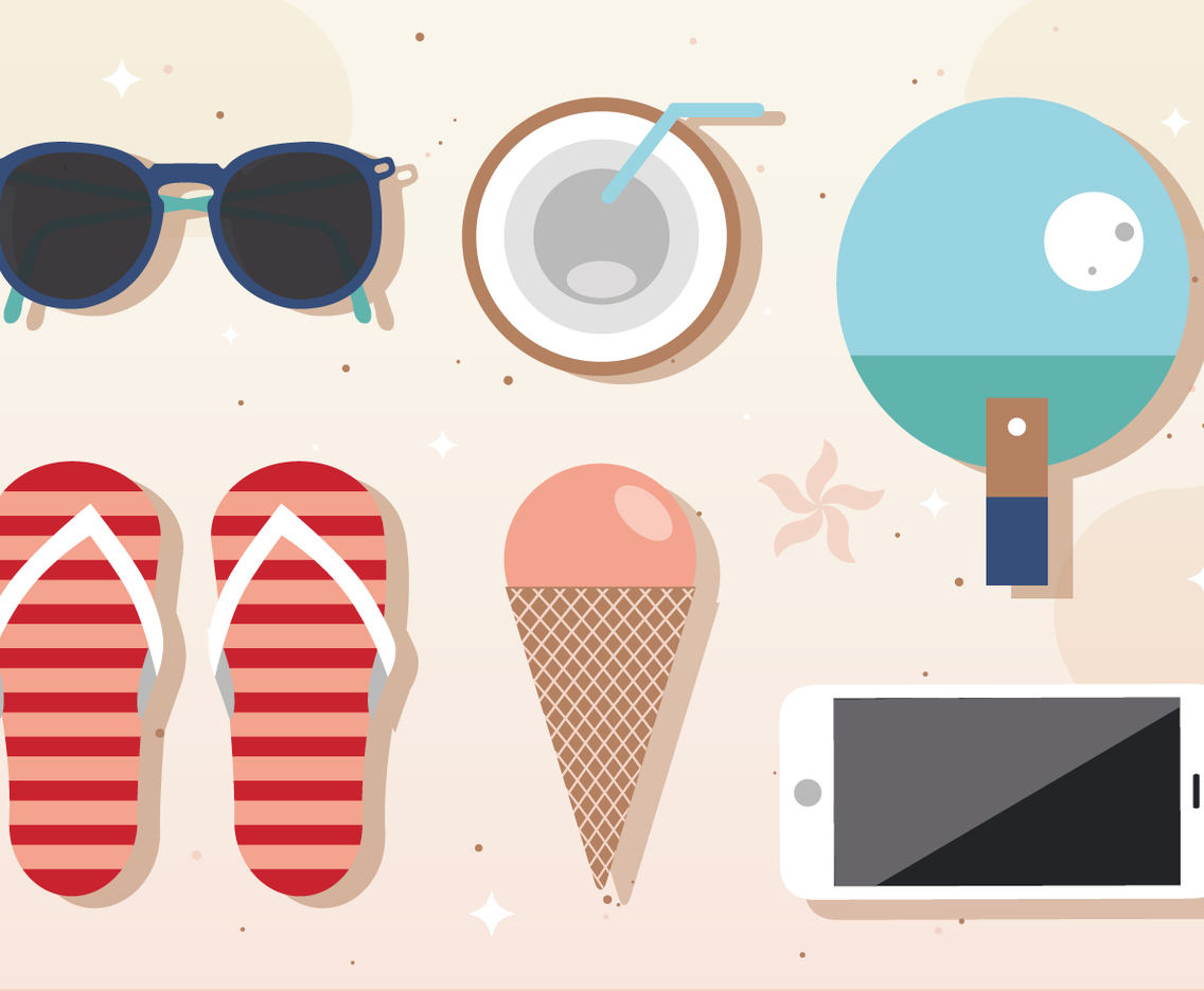 Free Vector Summer Components