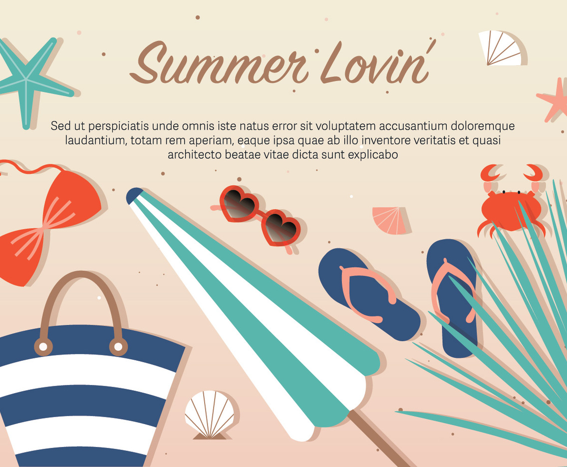 Free Summer Lovin' Vector Beach