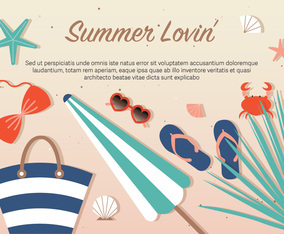 Free Summer Lovin' Vector Beach