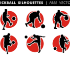 Kickball Silhouettes Free Vector