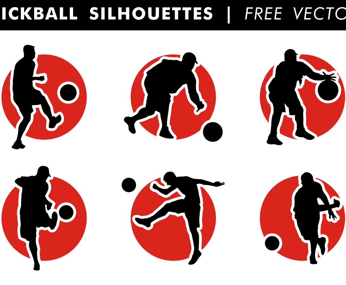 Kickball Silhouettes Free Vector