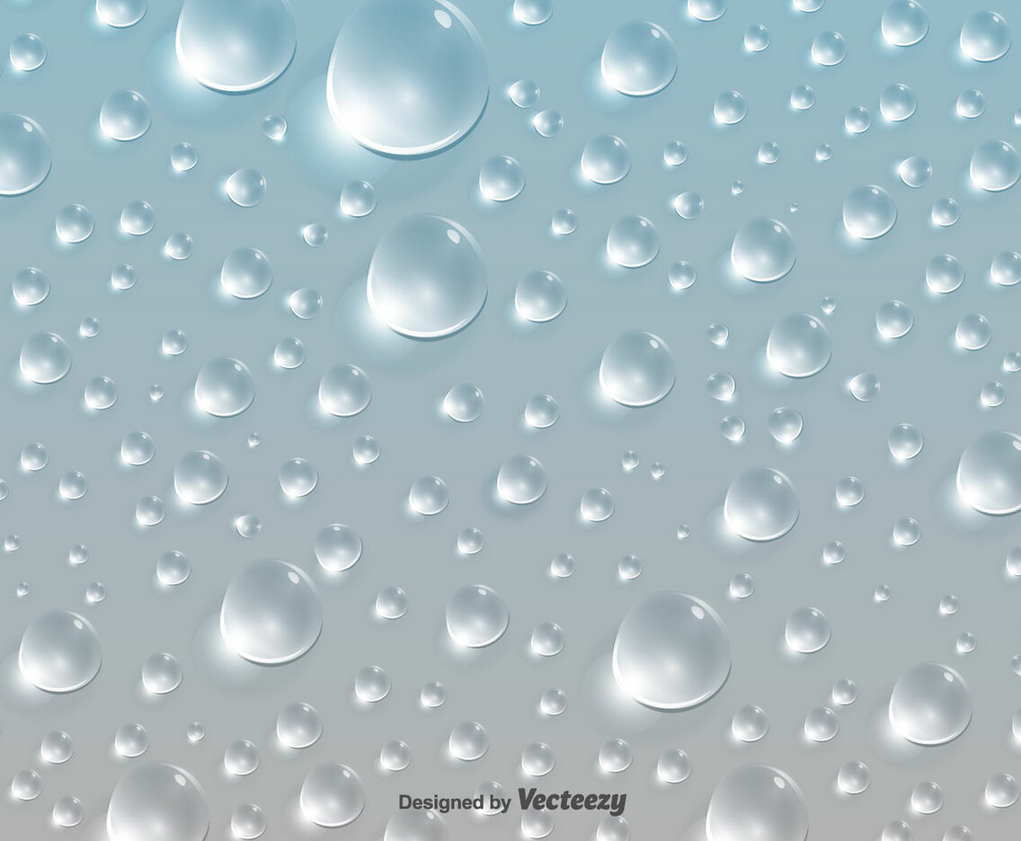 Water Drops Pattern Background - Vector