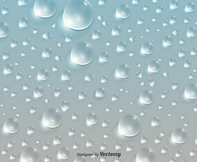 Water Drops Pattern Background - Vector