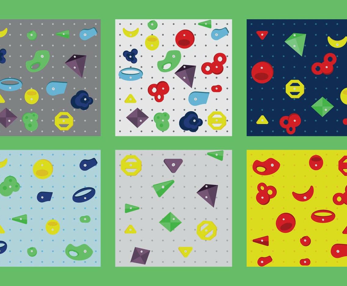 Free Wall Climbing Vector Patterns
