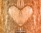 Vector Heart Carved In Tree