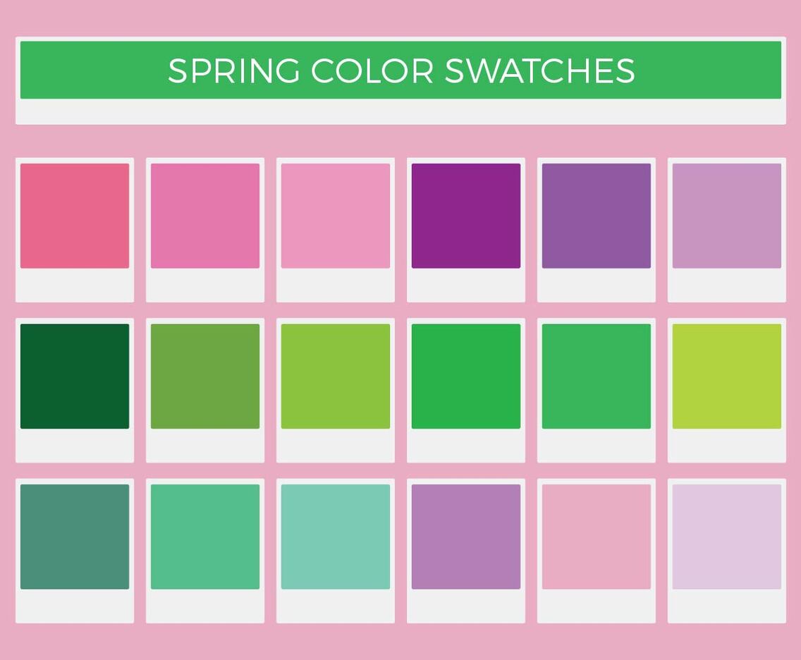 Free Spring Vector Color Swatches