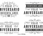 Anniversary Labels In Spanish Language