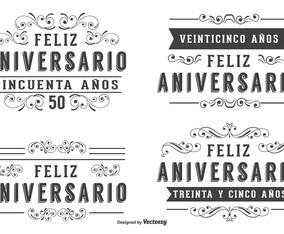 Anniversary Labels In Spanish Language