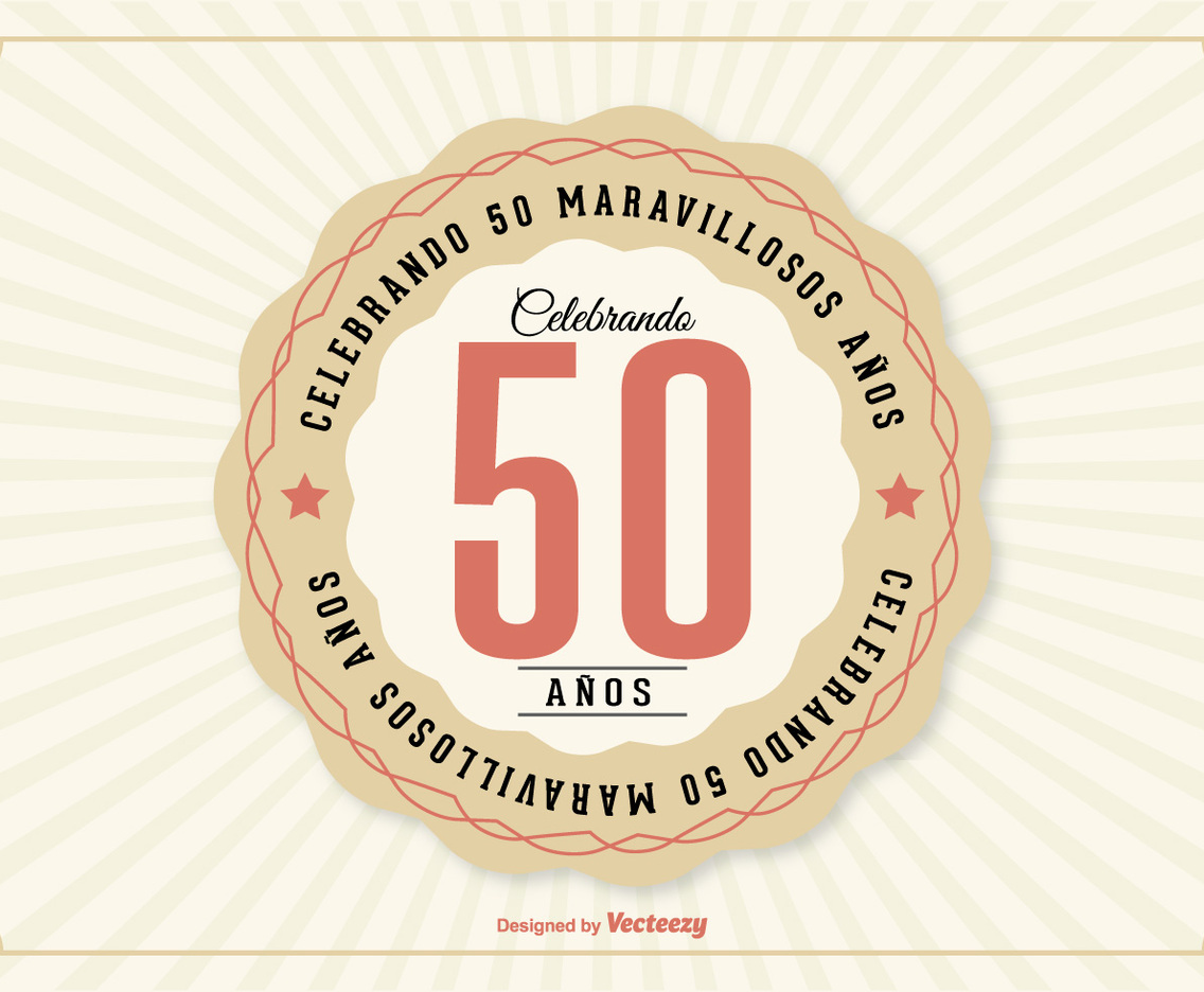 50th Anniversary Illustration In Spanish Language