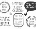 Cute Wedding Doodle Labels