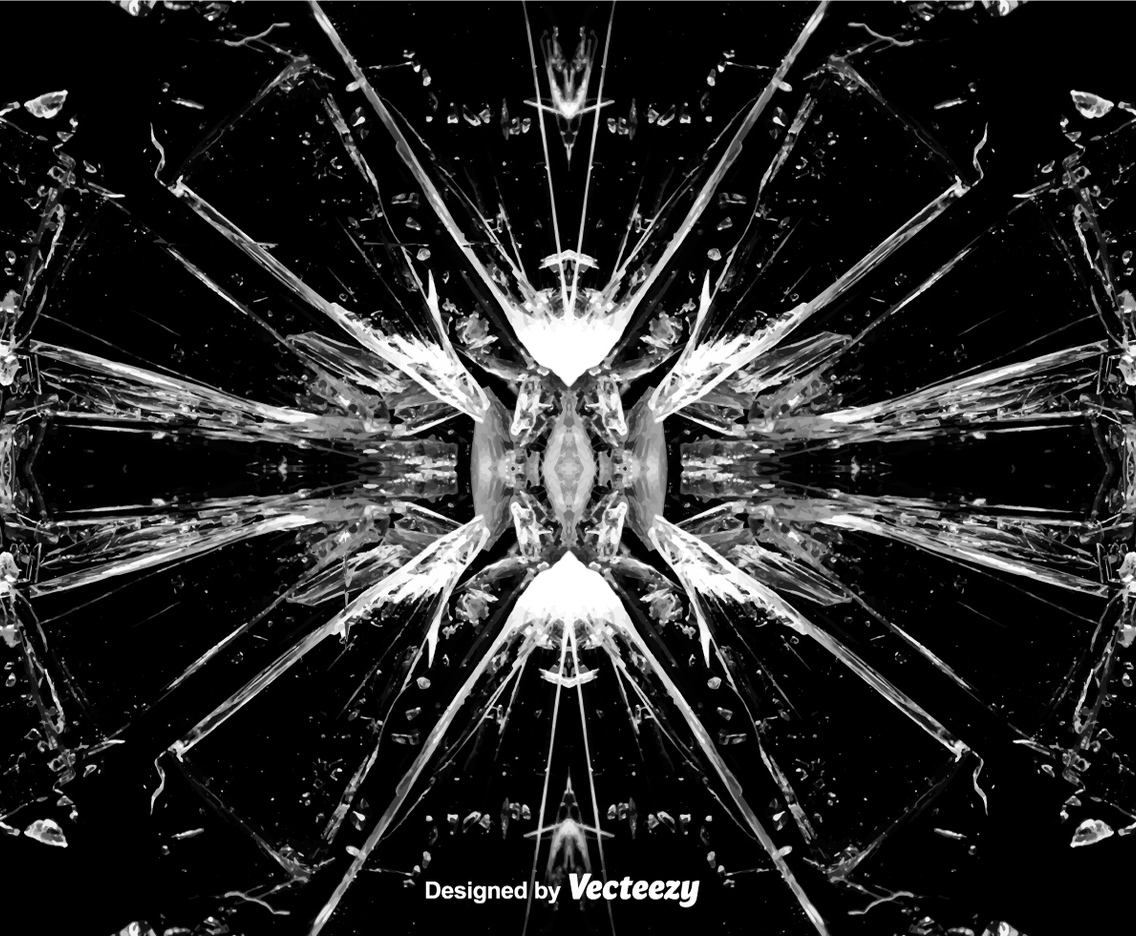 Vector Cracked Glass Effect Background