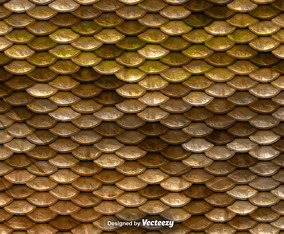 Brown Fish Scales Vector Pattern