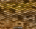 Brown Fish Scales Vector Pattern