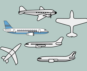 Avion vector illustrations 1