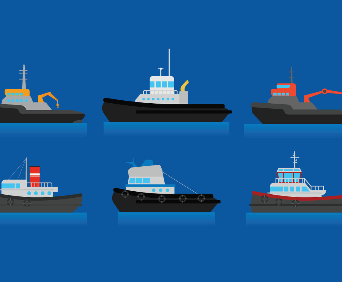 Tug Boat Vector