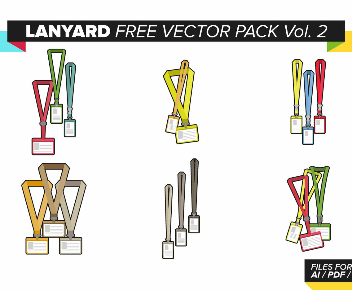 Lanyard Free Vector Pack Vol. 2