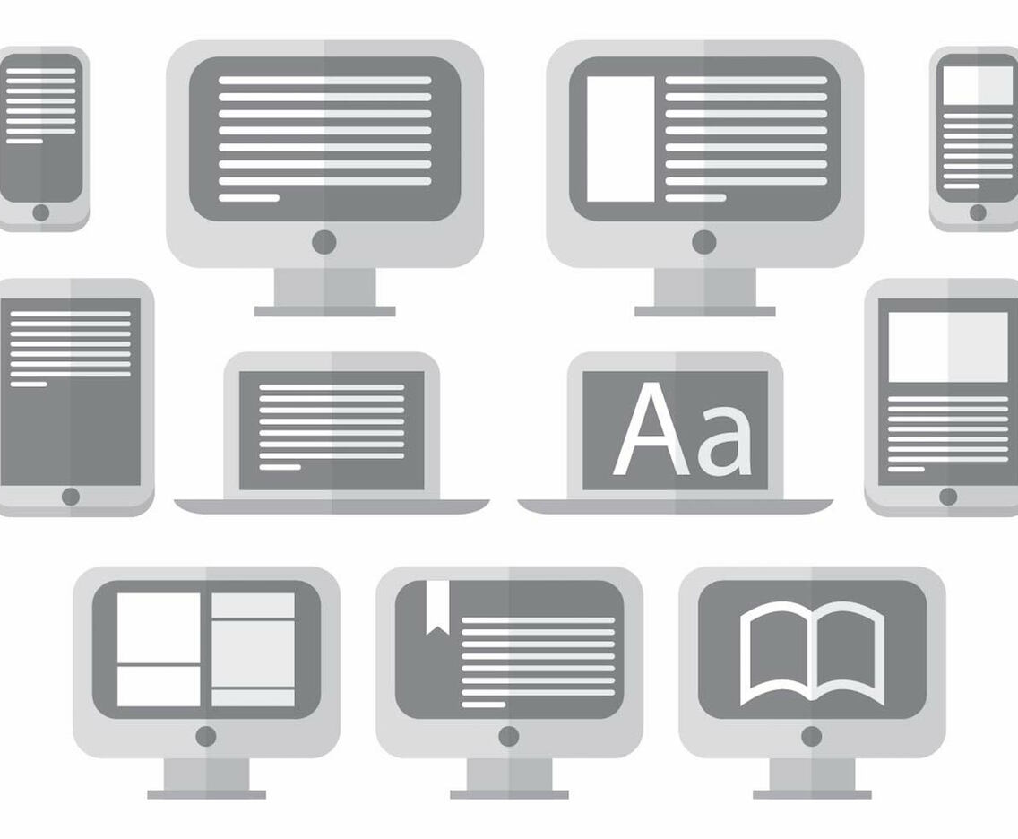 E Reader Icon Set